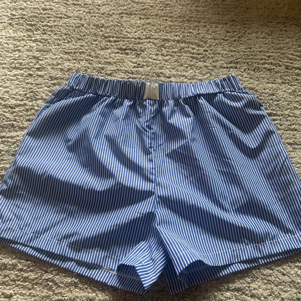 Blue Striped Shorts